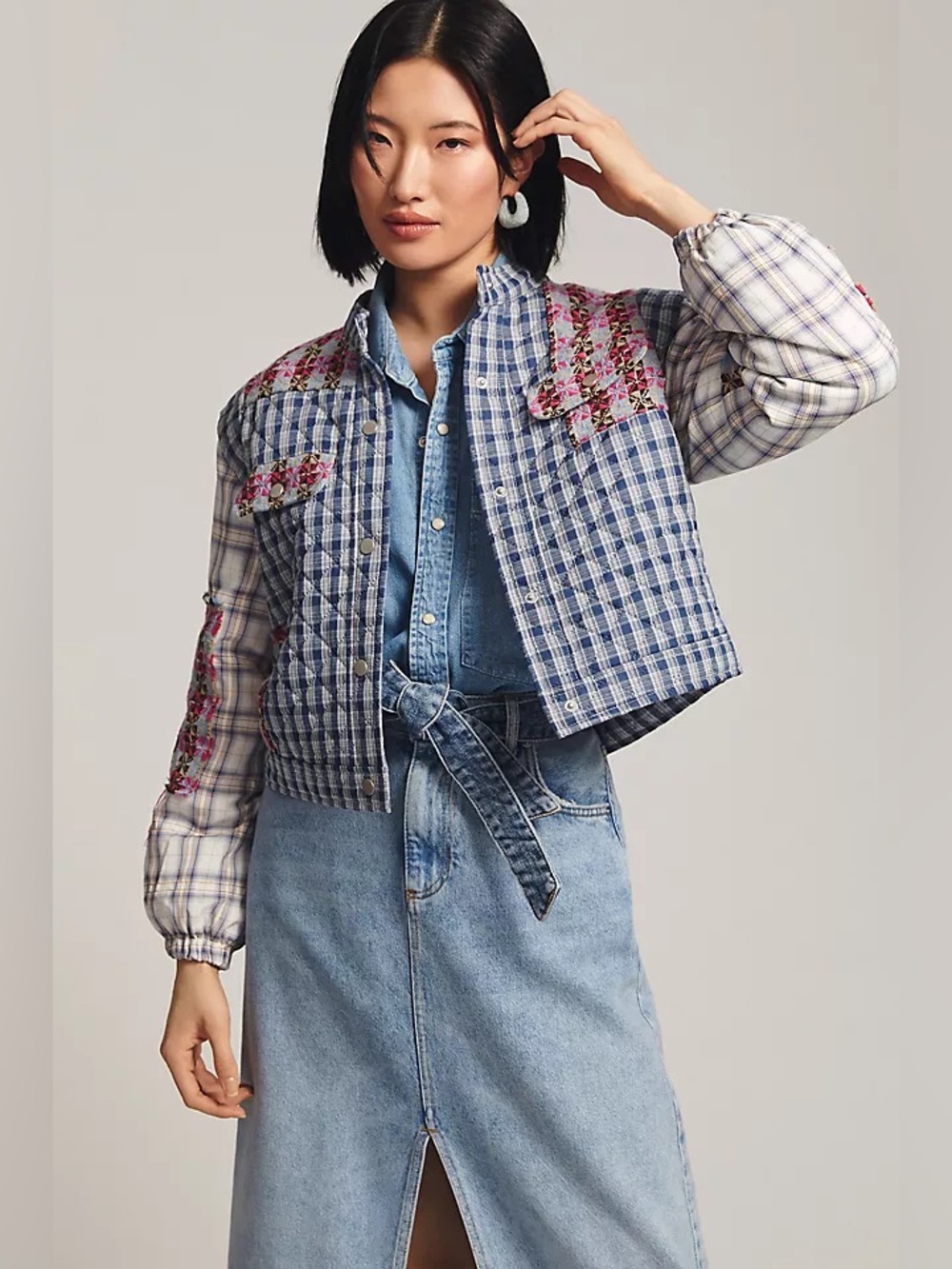 Anthropologie Greylin Milton Patchwork Jacket